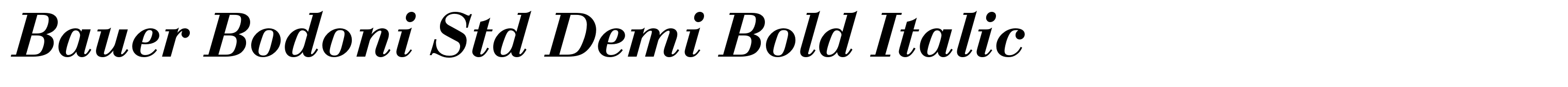Bauer Bodoni Std Demi Bold Italic